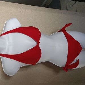 Red Side Tie Bikini Sz Medium